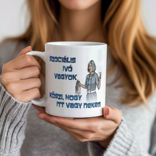 Szociális ivó vagyok-Vicces bögre