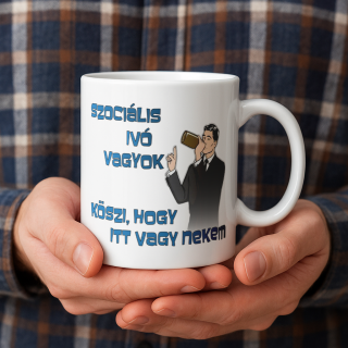 Szociális ivó vagyok-Vicces bögre