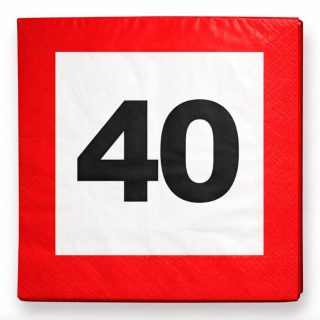 40-as Sebességkorlátozó Party Szalvéta