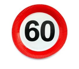60-as Sebességkorlátozó Party tányér