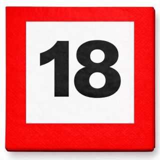 18-as Sebességkorlátozó Party Szalvéta