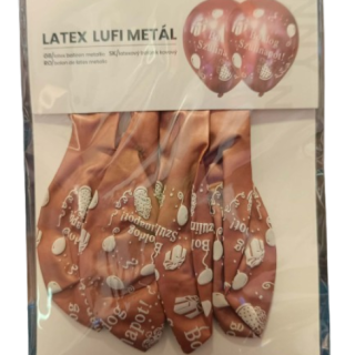 Metál Rosegold Boldog Születésnapot Gumi (Latex) Lufi