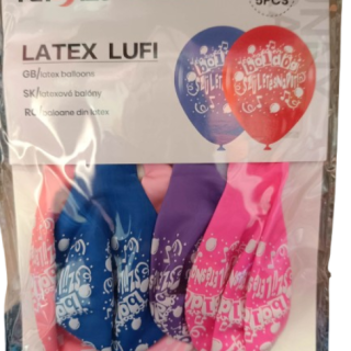 Színes Hangjegyes Boldog Születésnapot Gumi (Latex) Lufi