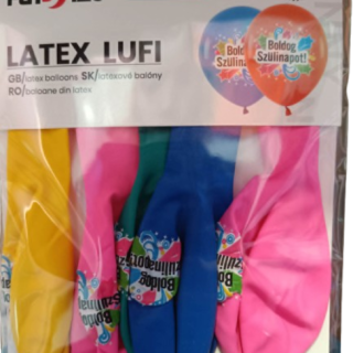 Színes Feliratos Boldog Születésnapot Gumi (Latex) Lufi