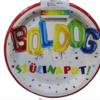 Boldog Szülinapot Színes Party Tányér